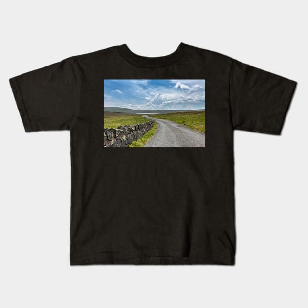 Hiking at Cow Green Kids T-Shirt by Reg-K-Atkinson